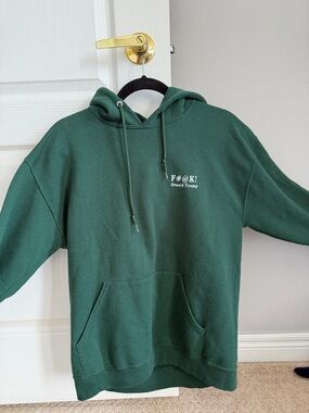 Green Hoodie with Embroidery